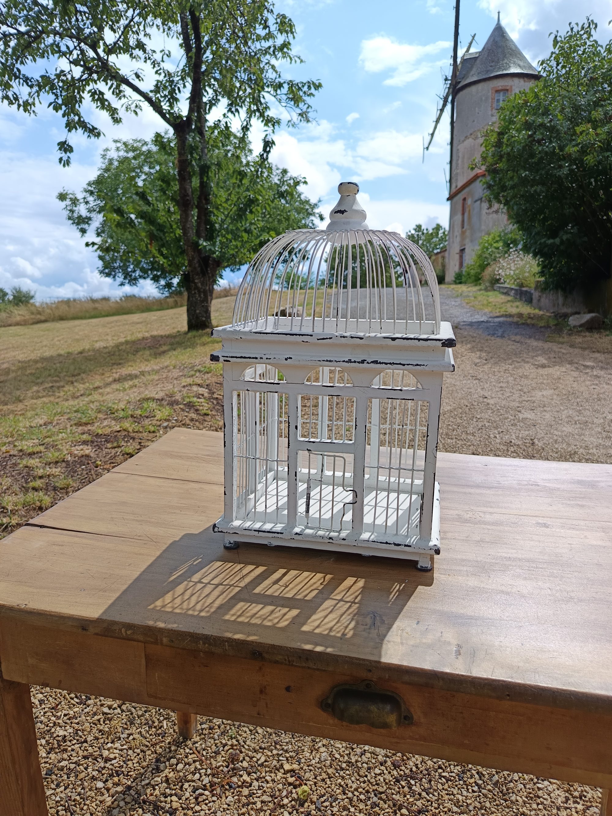 Urne en forme de Cage à oiseau