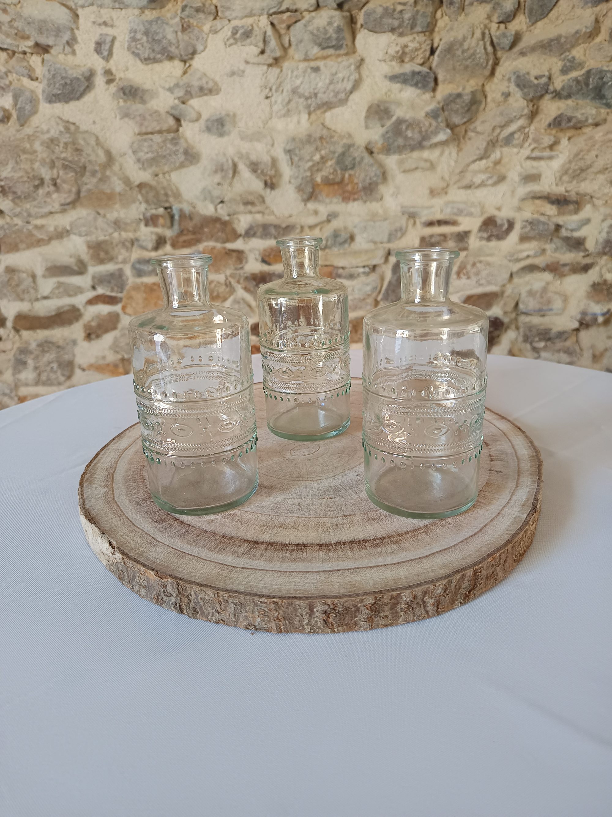 3 vases pour cérémonie de mariage